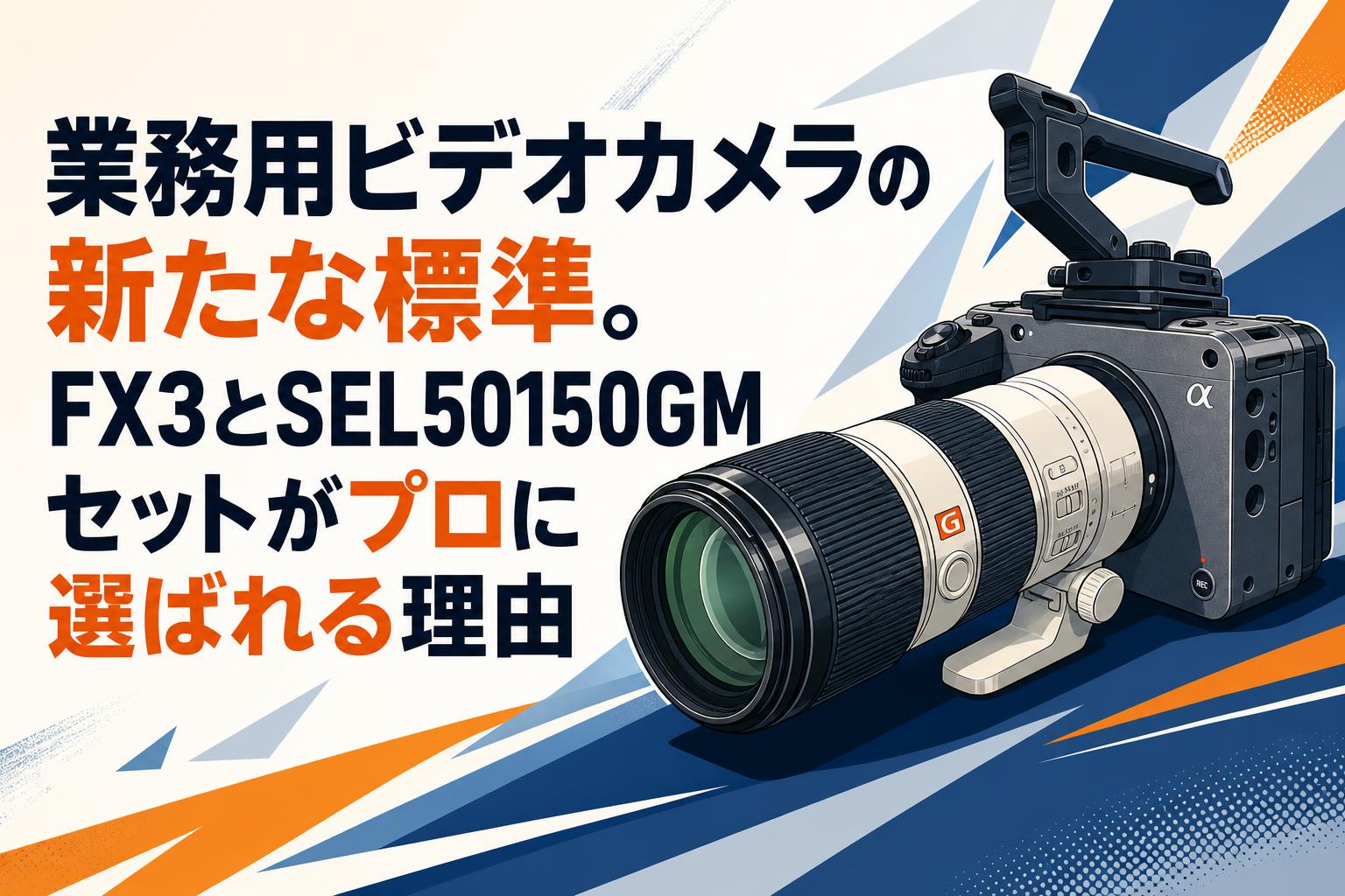 業務用ビデオカメラの新たな標準。FX3とSEL50150GMセットがプロに選ばれる理由