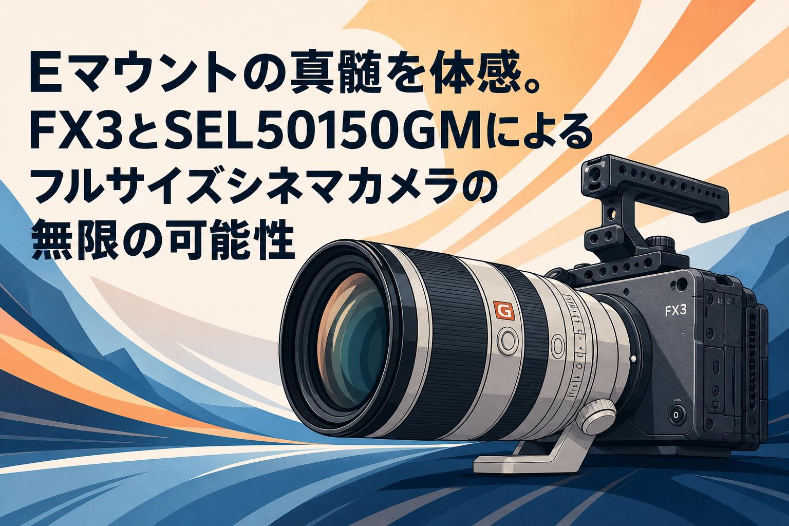 Eマウントの真髄を体感。FX3とSEL50150GMによるフルサイズシネマカメラの無限の可能性