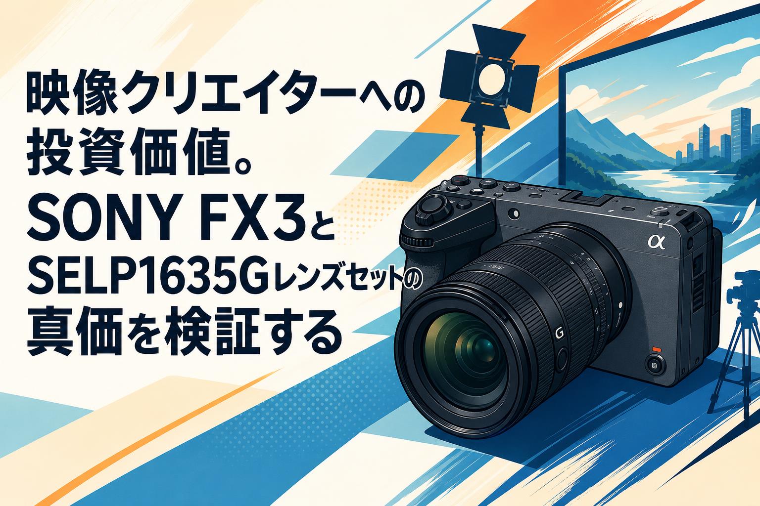 映像クリエイターへの投資価値。SONY FX3とSELP1635Gレンズセットの真価を検証する