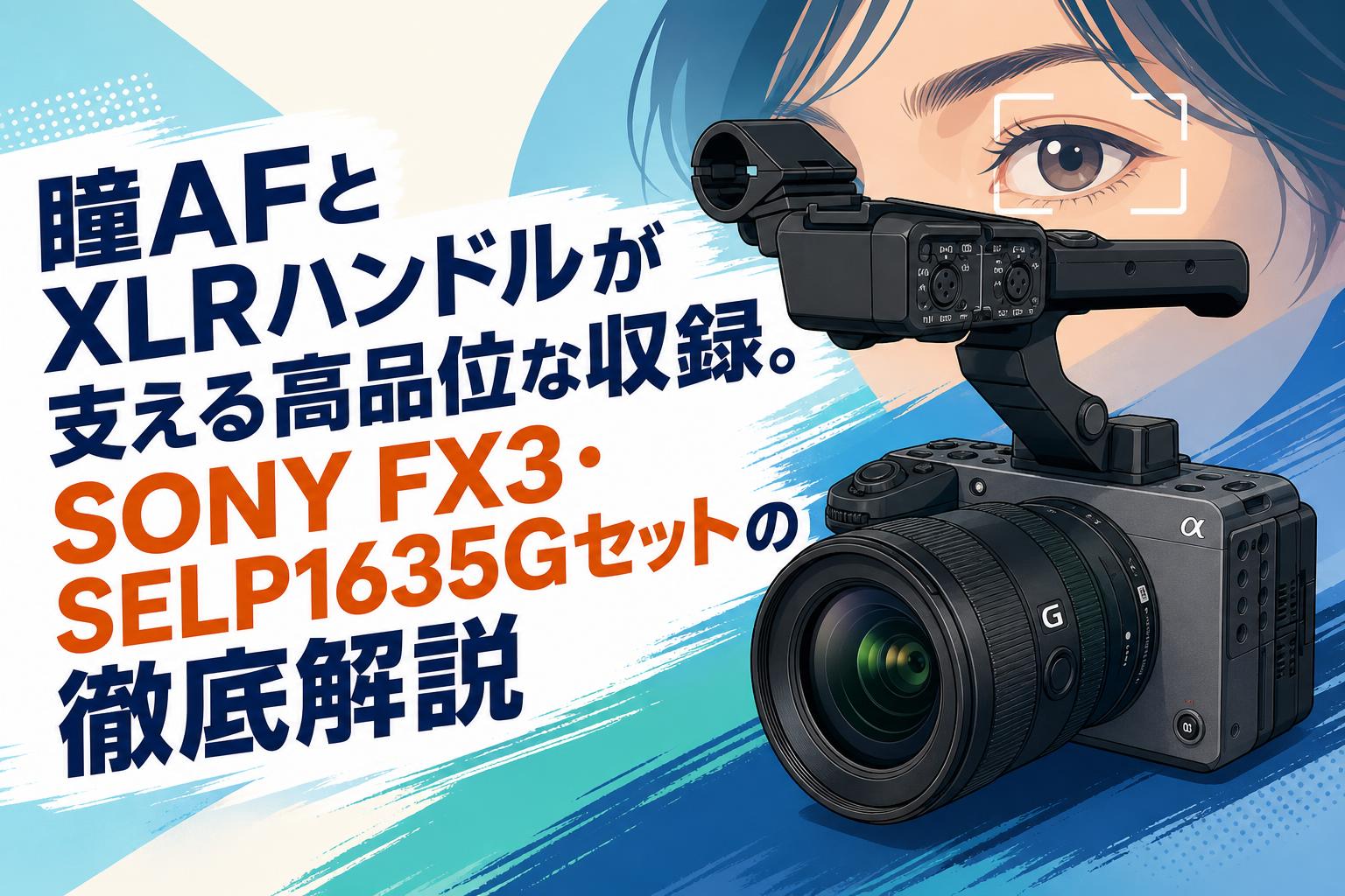 瞳AFとXLRハンドルが支える高品位な収録。SONY FX3・SELP1635Gセットの徹底解説