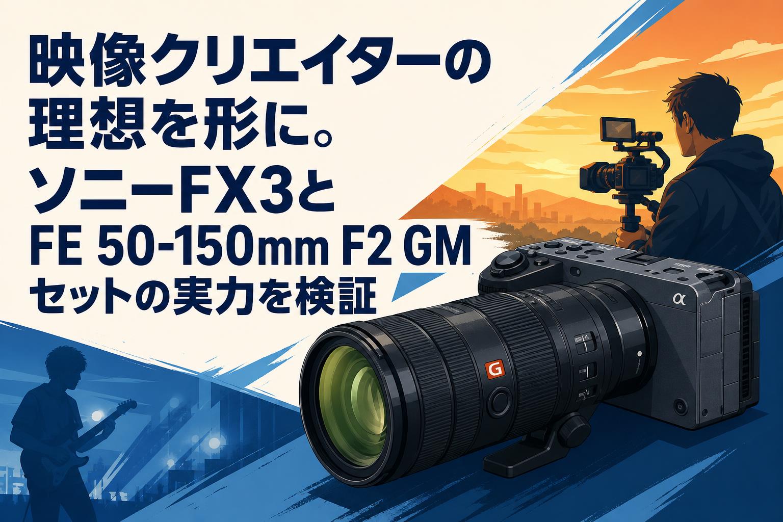 映像クリエイターの理想を形に。ソニーFX3とFE 50-150mm F2 GMセットの実力を検証