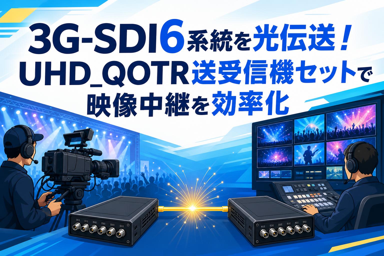 3G-SDI6系統を光伝送！UHD_QOTR送受信機セットで映像中継を効率化