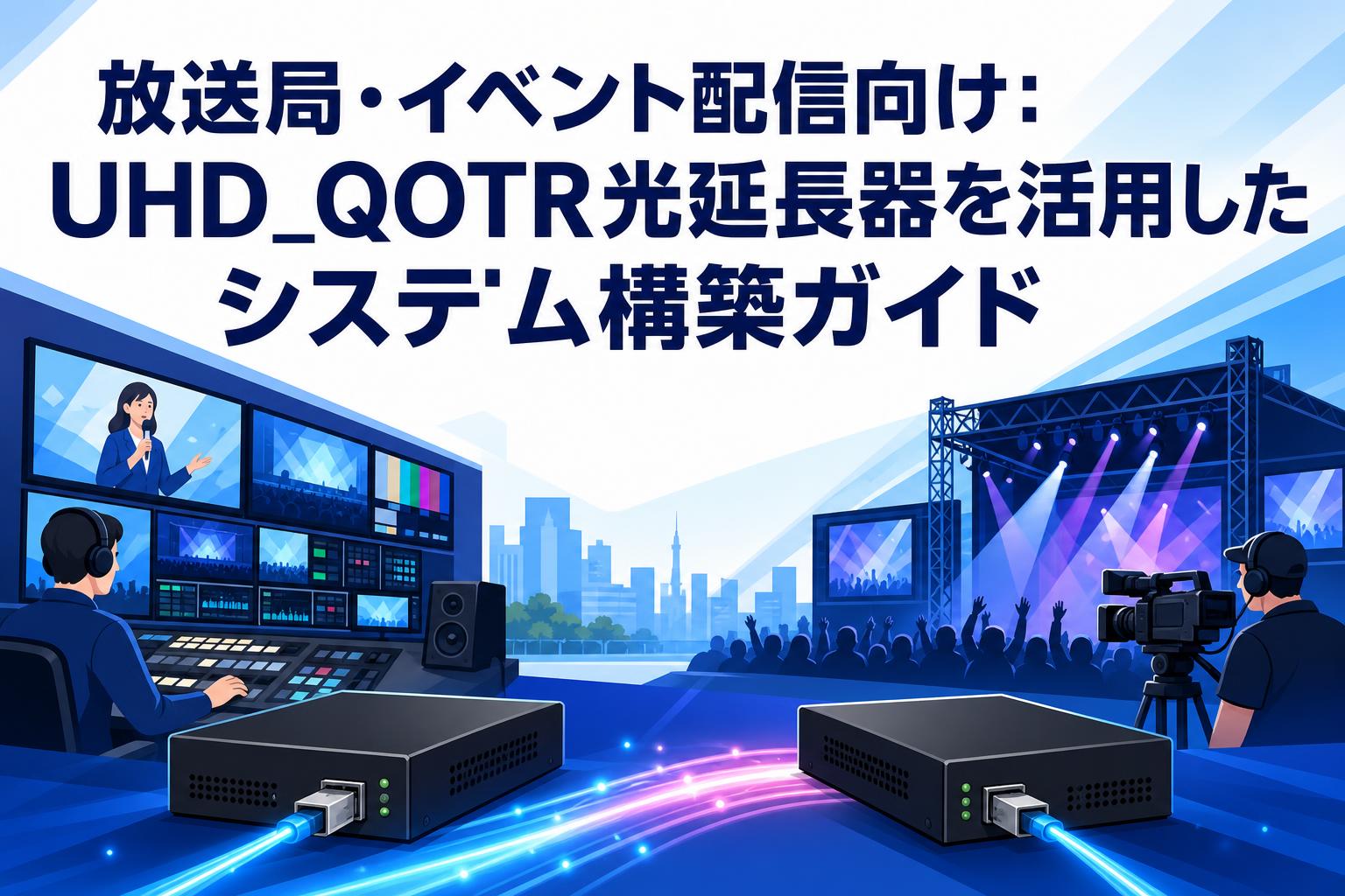放送局・イベント配信向け：UHD_QOTR光延長器を活用したシステム構築ガイド