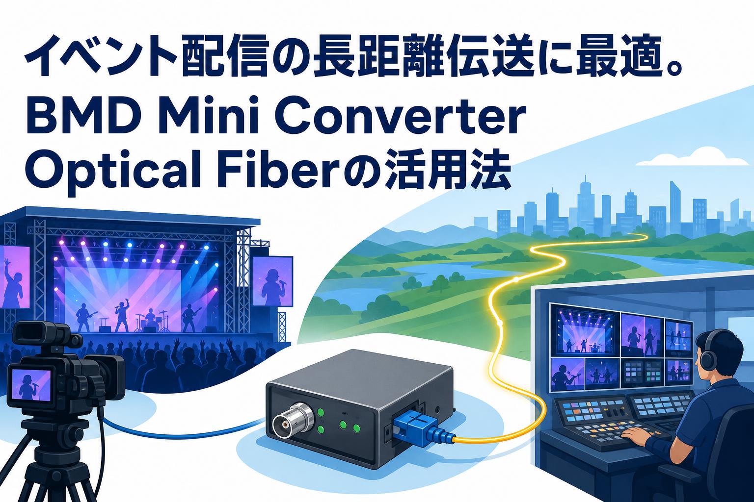 イベント配信の長距離伝送に最適。BMD Mini Converter Optical Fiberの活用法