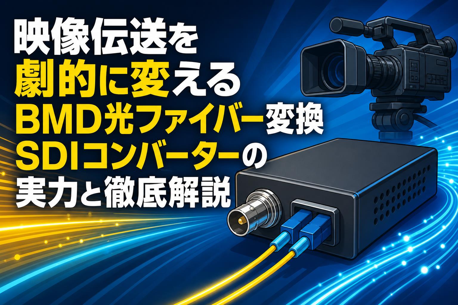 映像伝送を劇的に変えるBMD光ファイバー変換SDIコンバーターの実力と徹底解説