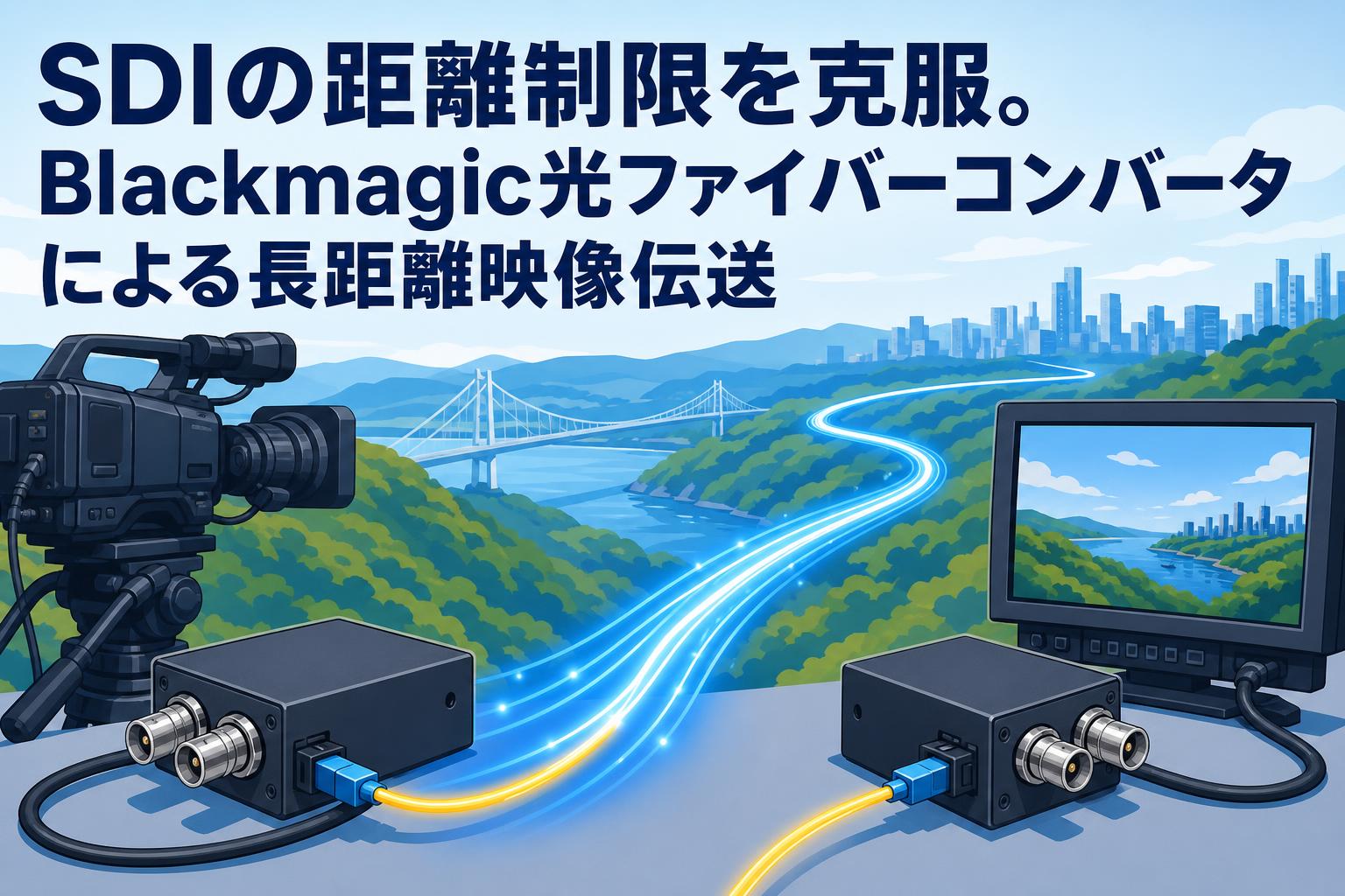 SDIの距離制限を克服。Blackmagic光ファイバーコンバータによる長距離映像伝送
