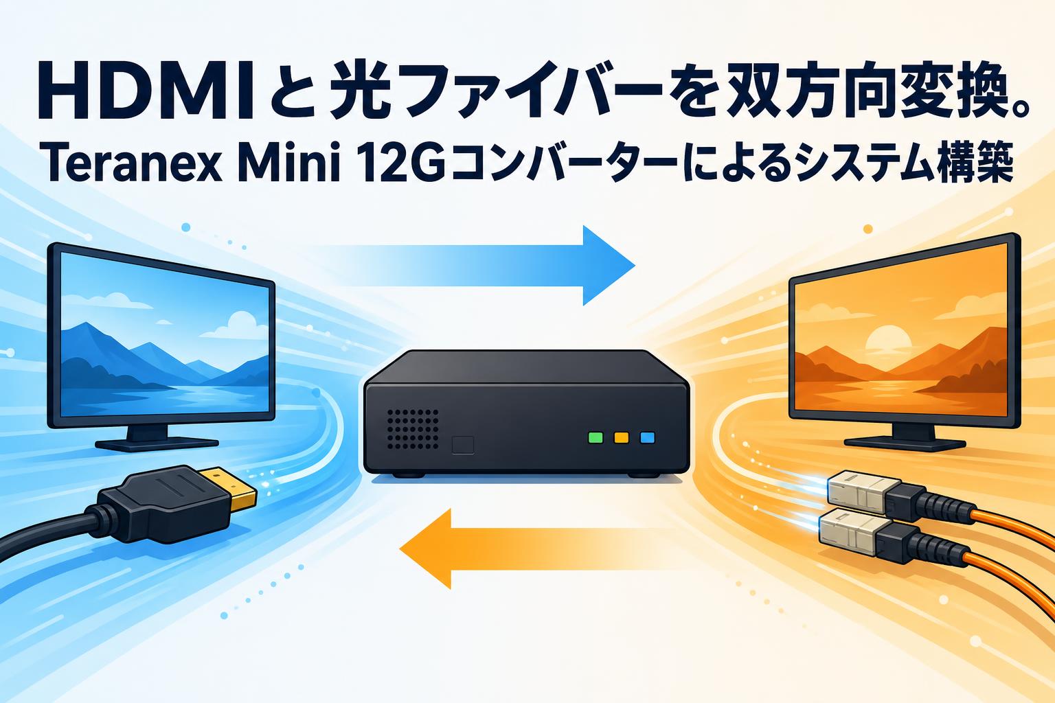 HDMIと光ファイバーを双方向変換。Teranex Mini 12Gコンバーターによるシステム構築