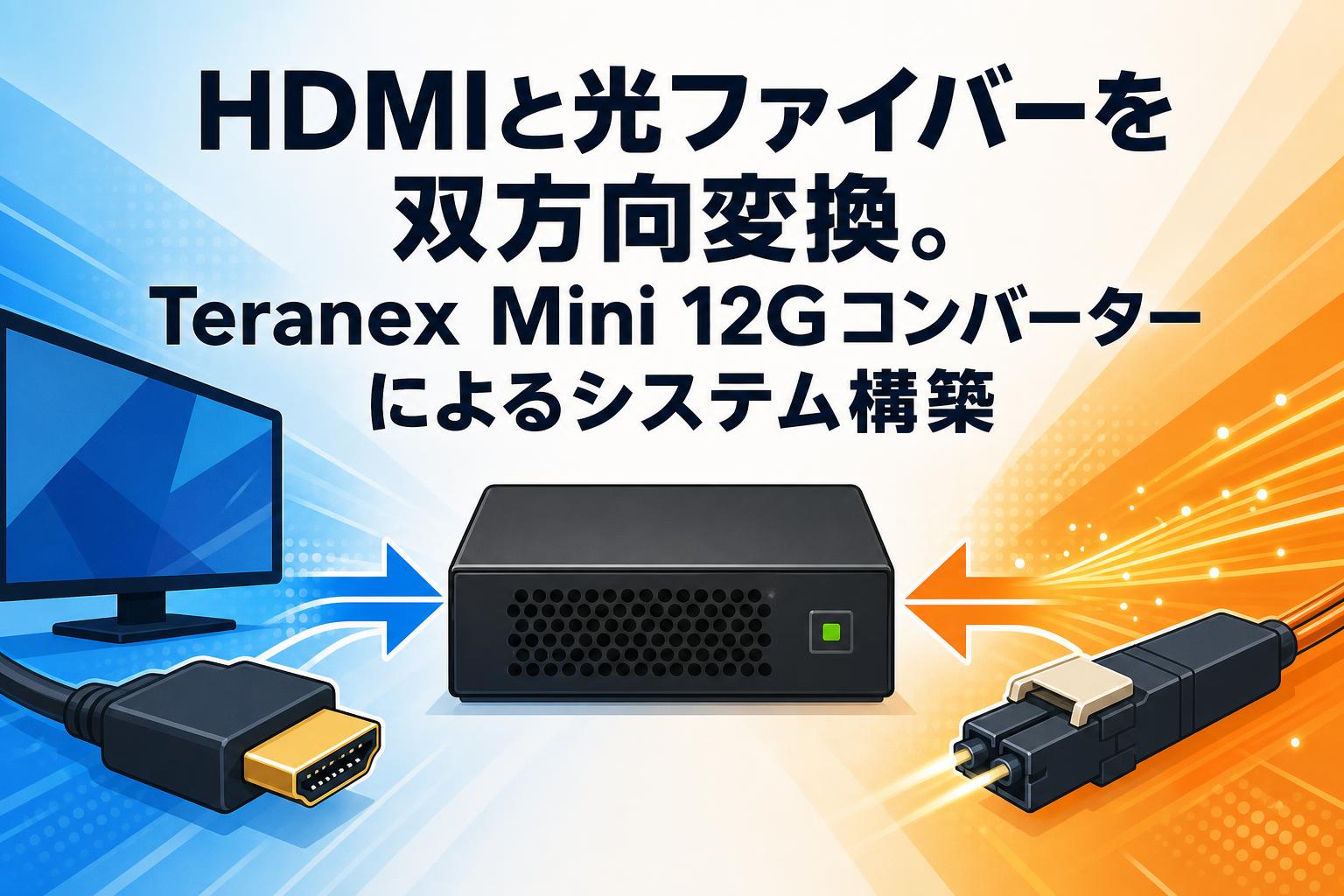HDMIと光ファイバーを双方向変換。Teranex Mini 12Gコンバーターによるシステム構築