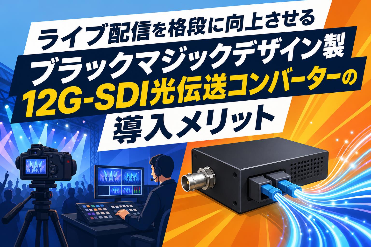 ライブ配信を格段に向上させるブラックマジックデザイン製12G-SDI光伝送コンバーターの導入メリット