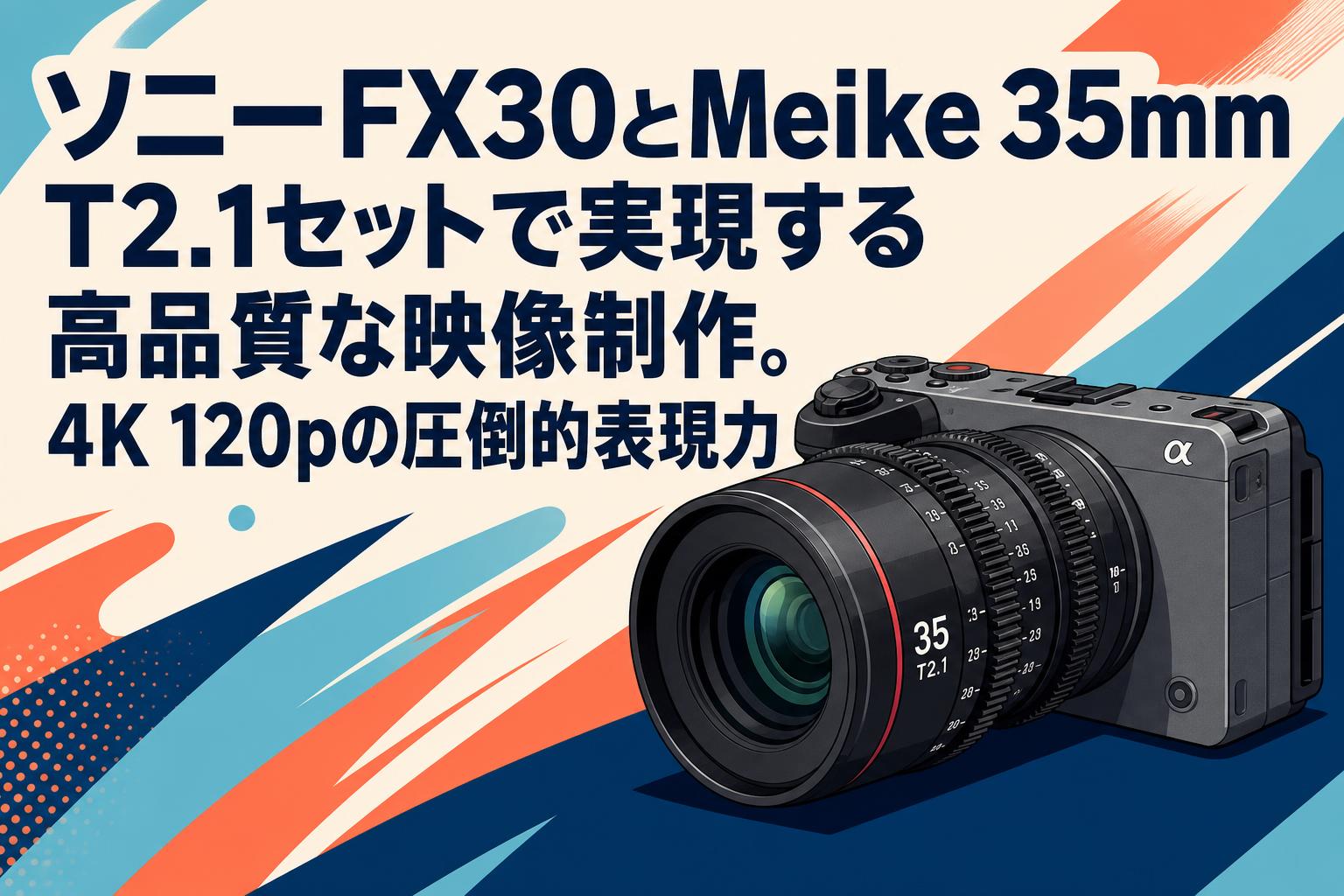 ソニーFX30とMeike 35mm T2.1セットで実現する高品質な映像制作。4K 120pの圧倒的表現力