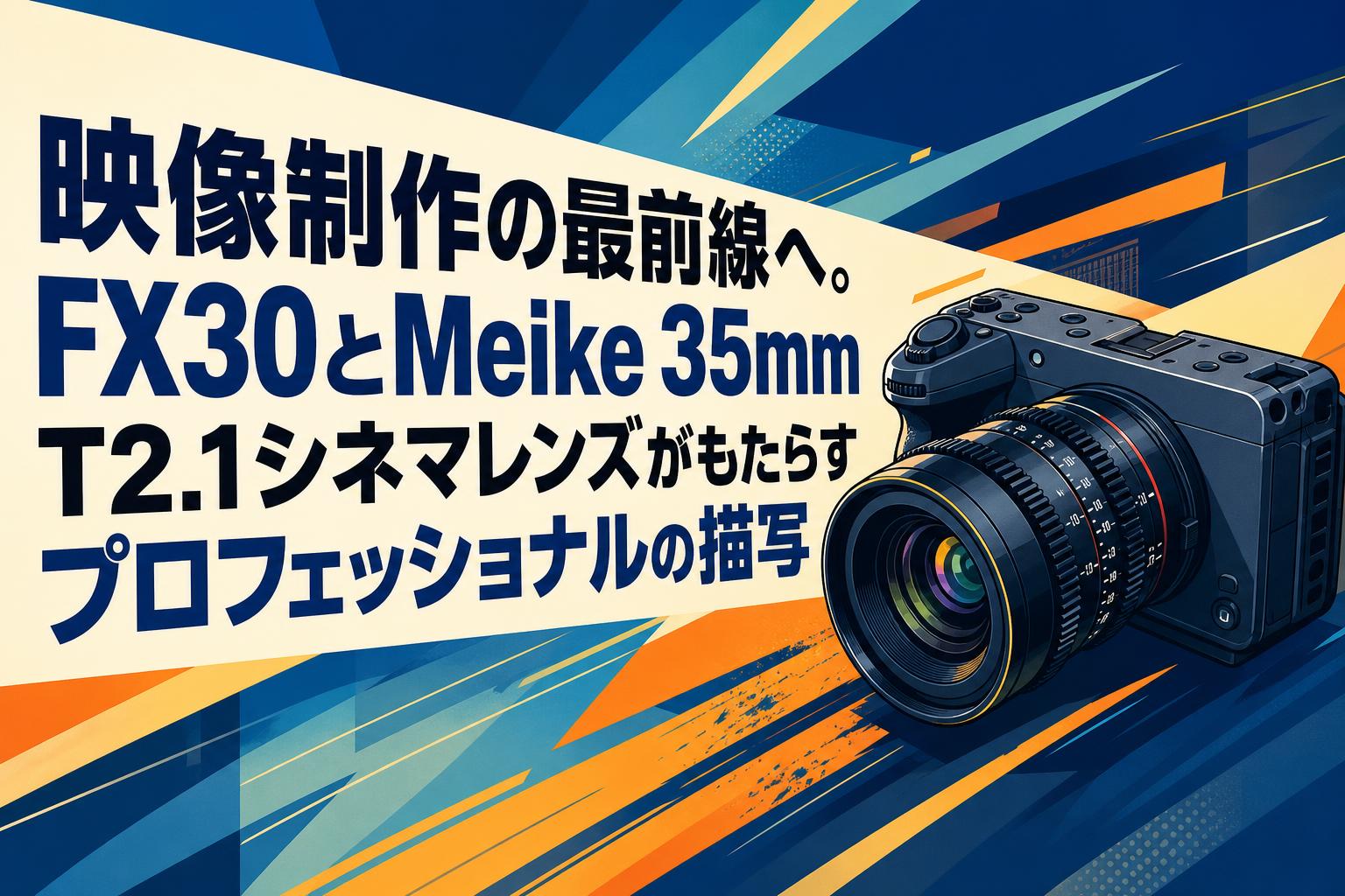 映像制作の最前線へ。FX30とMeike 35mm T2.1シネマレンズがもたらすプロフェッショナルの描写