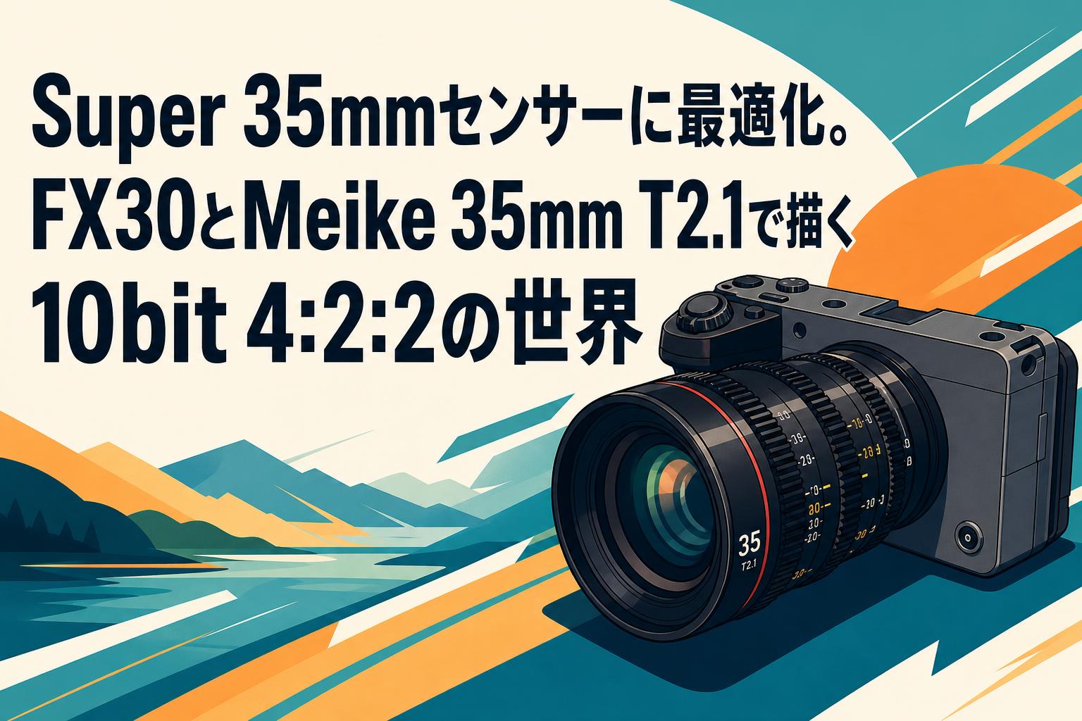 Super 35mmセンサーに最適化。FX30とMeike 35mm T2.1で描く10bit 4:2:2の世界