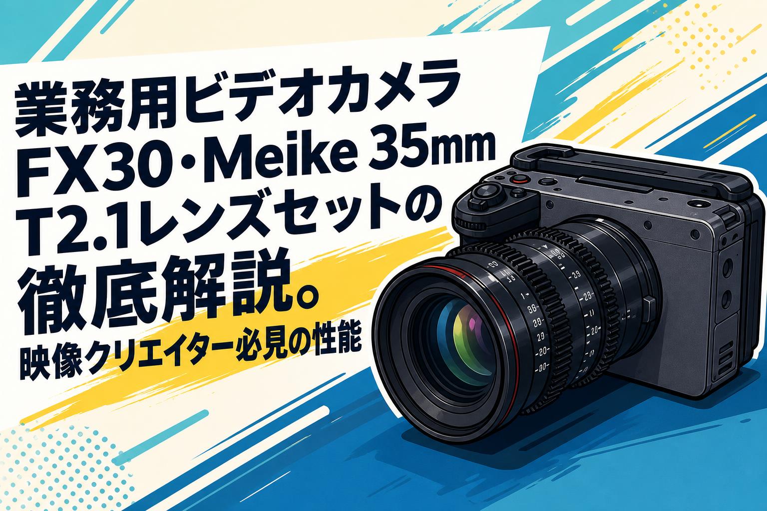 業務用ビデオカメラFX30・Meike 35mm T2.1レンズセットの徹底解説。映像クリエイター必見の性能