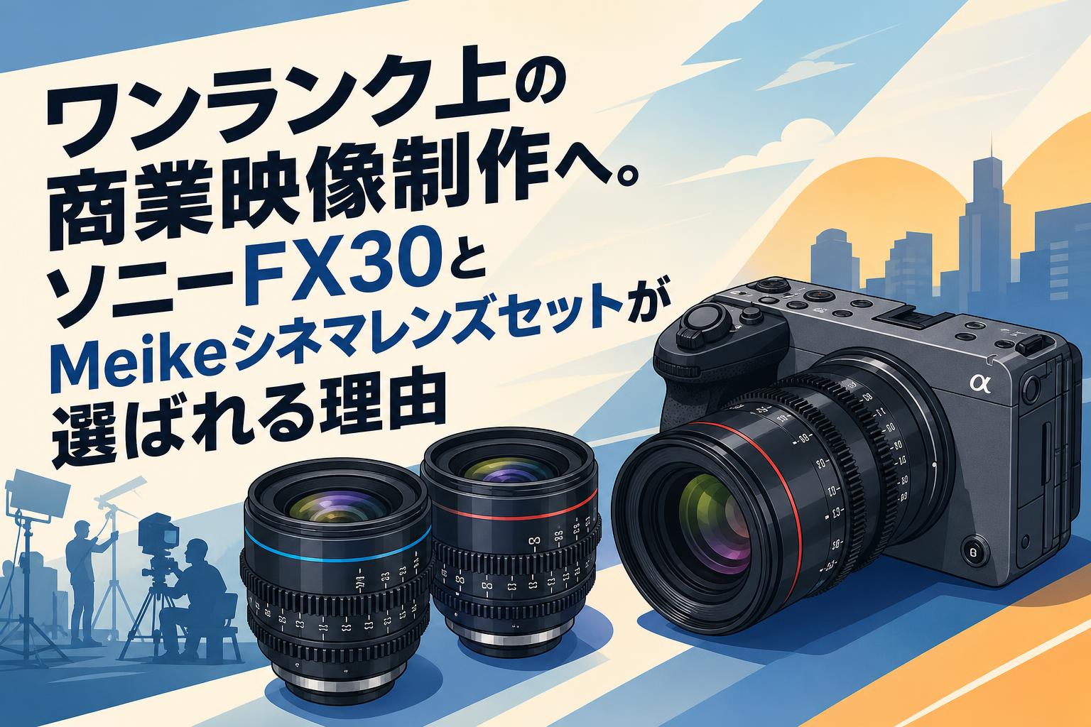 ワンランク上の商業映像制作へ。ソニーFX30とMeikeシネマレンズセットが選ばれる理由