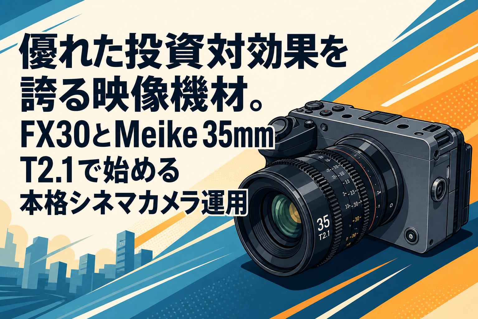 優れた投資対効果を誇る映像機材。FX30とMeike 35mm T2.1で始める本格シネマカメラ運用