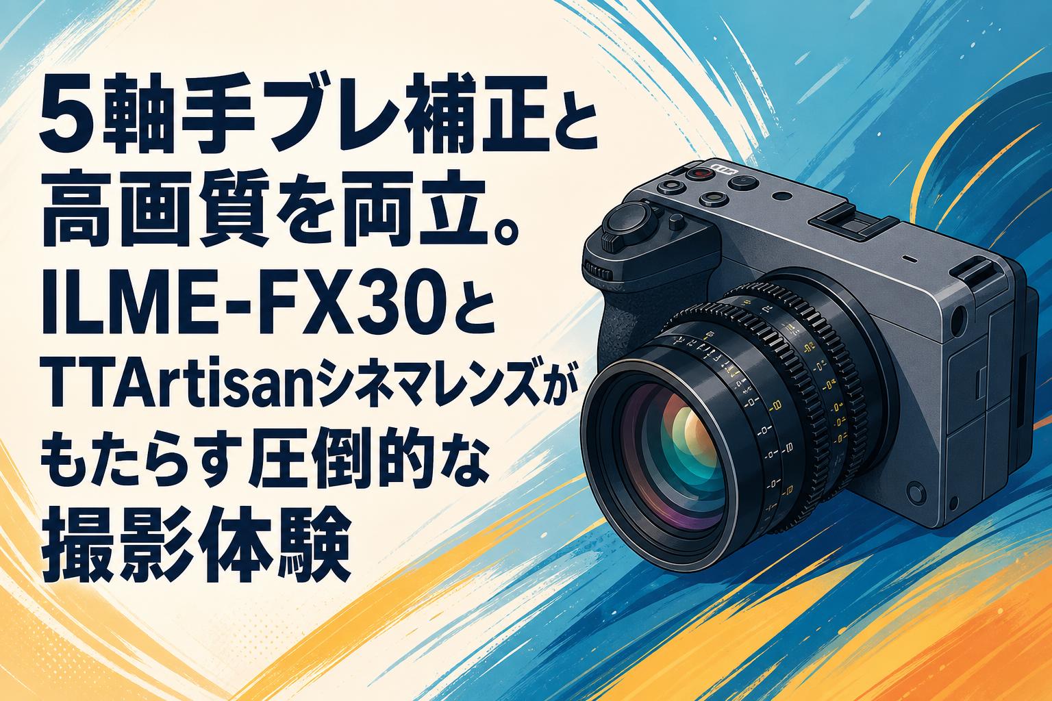 5軸手ブレ補正と高画質を両立。ILME-FX30とTTArtisanシネマレンズがもたらす圧倒的な撮影体験
