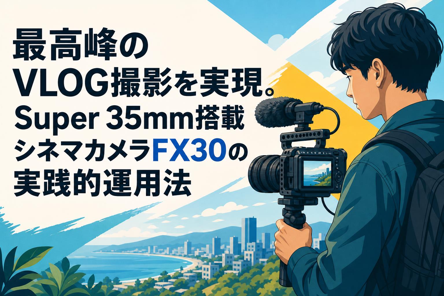 最高峰のVLOG撮影を実現。Super 35mm搭載シネマカメラFX30の実践的運用法