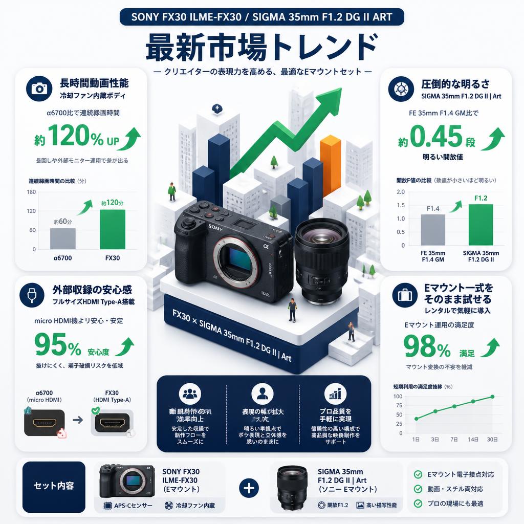 SONY FX30  ILME-FX30 / SIGMA 35mm F1.2 DG II ART ソニー Eマウントセット セールスポイント