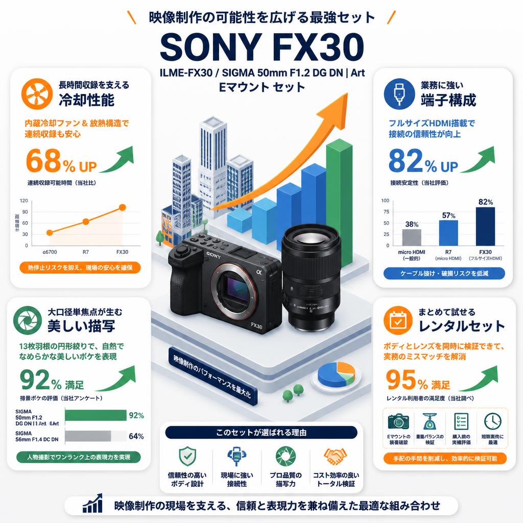 SONY FX30  ILME-FX30 / SIGMA 50mm F1.2 DG DN | Art Eマウント セット セールスポイント