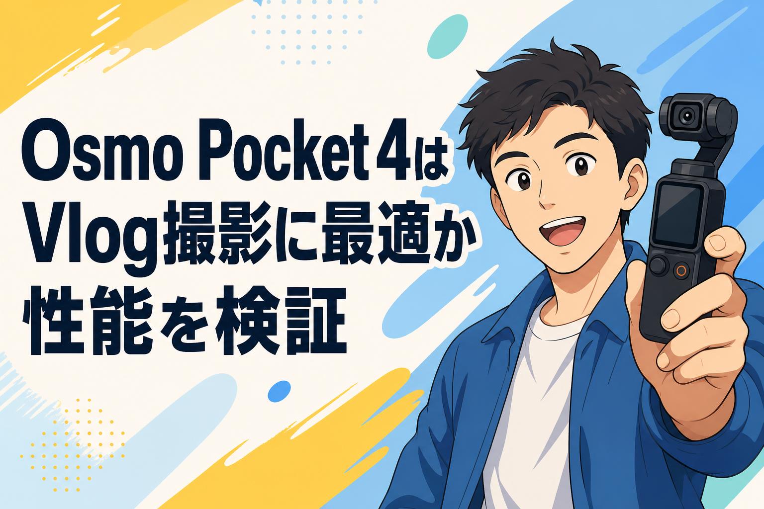 Osmo Pocket 4はVlog撮影に最適か性能を検証