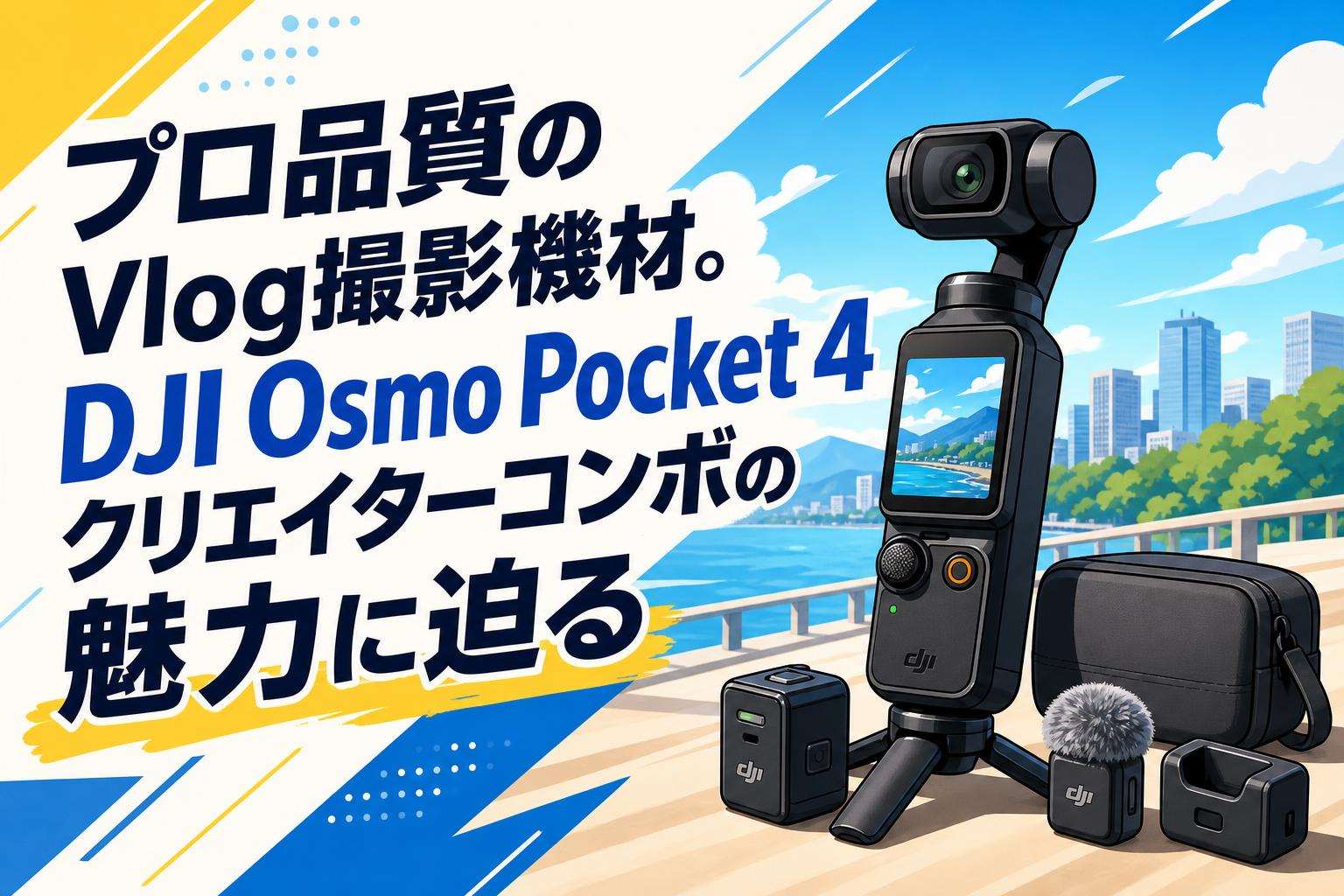 プロ品質のVlog撮影機材。DJI Osmo Pocket 4クリエイターコンボの魅力に迫る