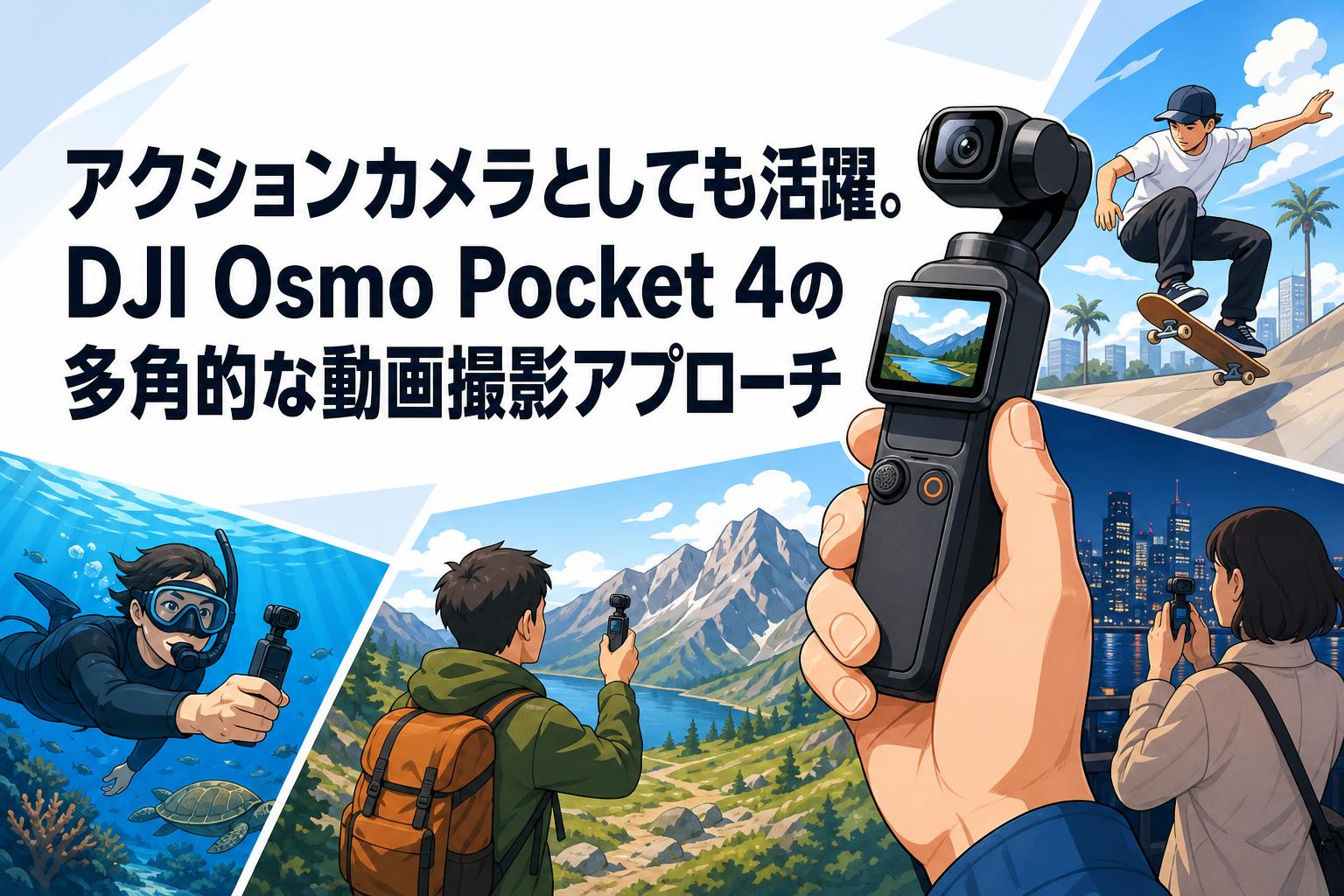 アクションカメラとしても活躍。DJI Osmo Pocket 4の多角的な動画撮影アプローチ