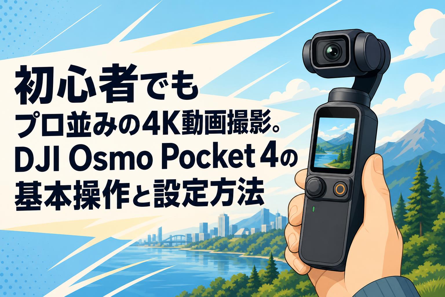 初心者でもプロ並みの4K動画撮影。DJI Osmo Pocket 4の基本操作と設定方法