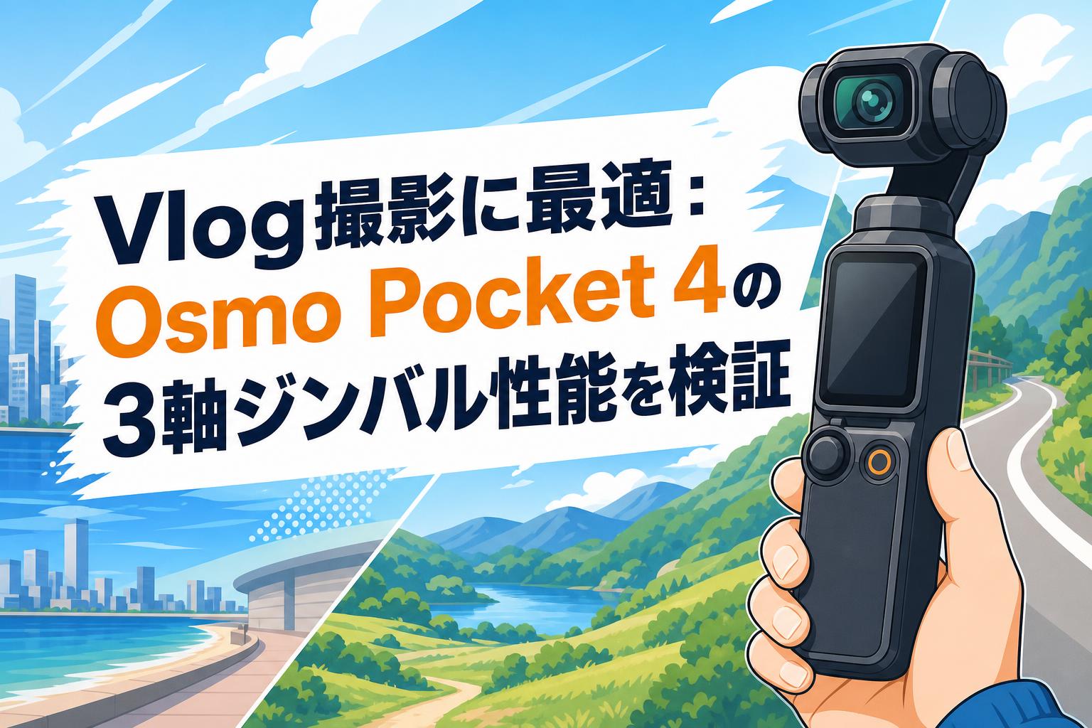 Vlog撮影に最適：Osmo Pocket 4の3軸ジンバル性能を検証