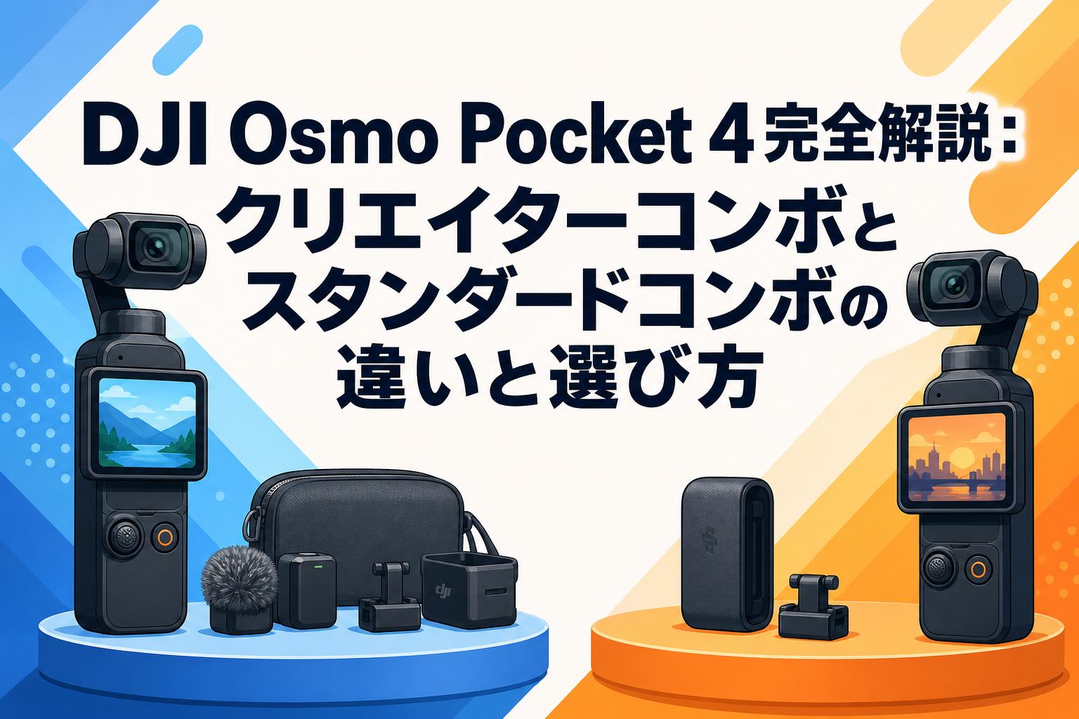 DJI Osmo Pocket 4完全解説：クリエイターコンボとスタンダードコンボの違いと選び方