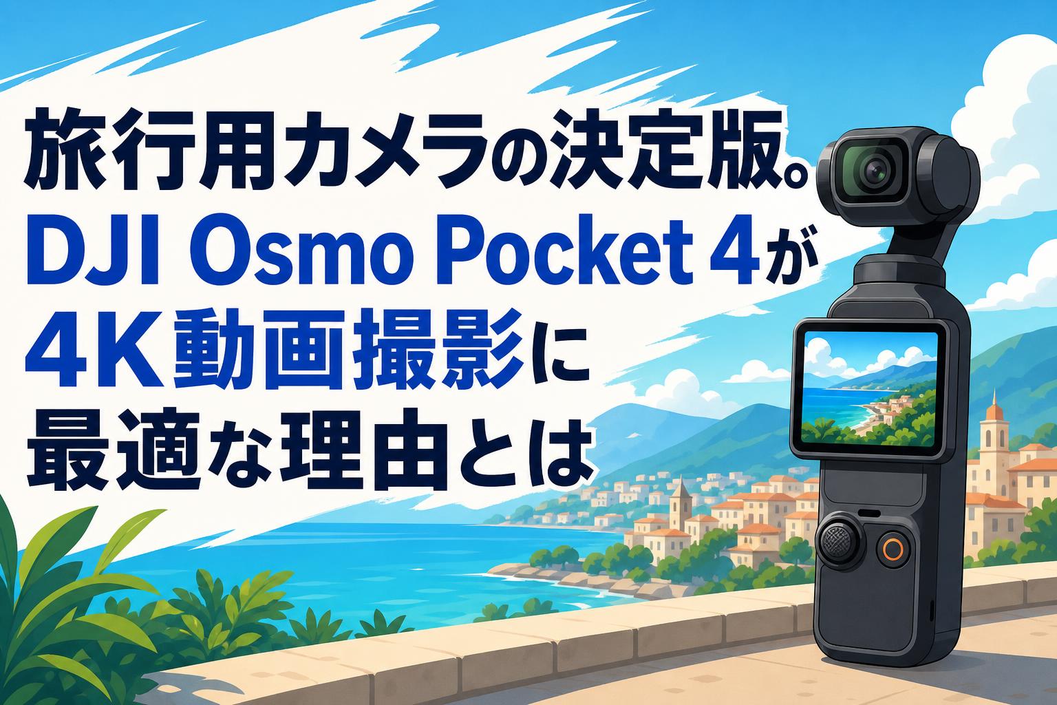 旅行用カメラの決定版。DJI Osmo Pocket 4が4K動画撮影に最適な理由とは