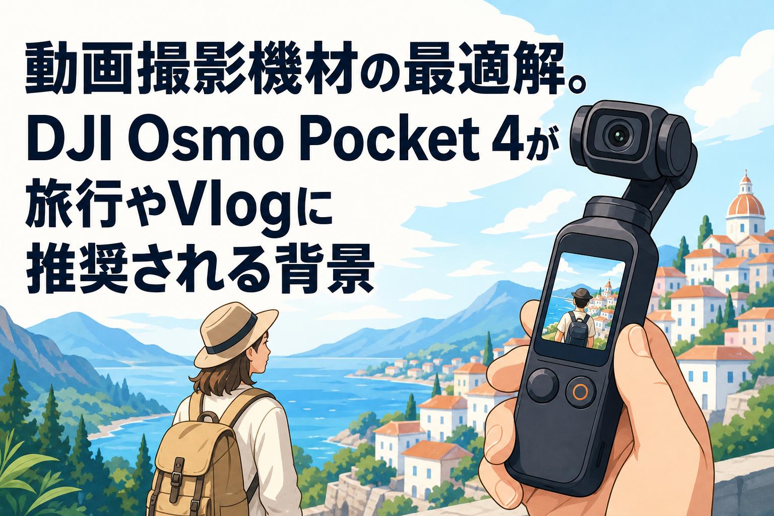 動画撮影機材の最適解。DJI Osmo Pocket 4が旅行やVlogに推奨される背景