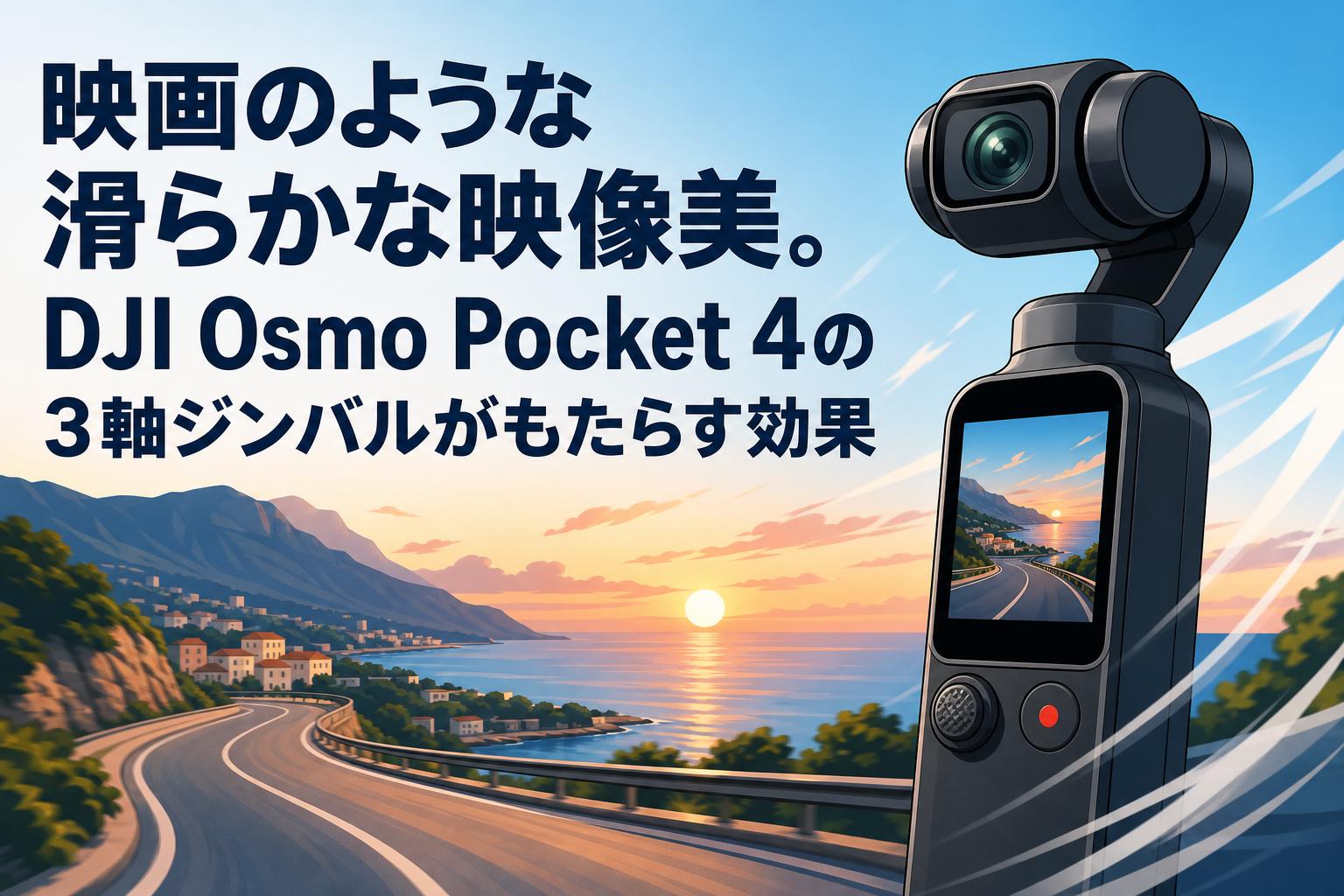 映画のような滑らかな映像美。DJI Osmo Pocket 4の3軸ジンバルがもたらす効果