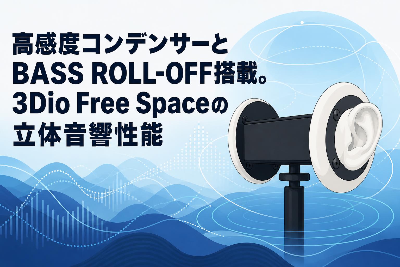 高感度コンデンサーとBASS ROLL-OFF搭載。3Dio Free Spaceの立体音響性能