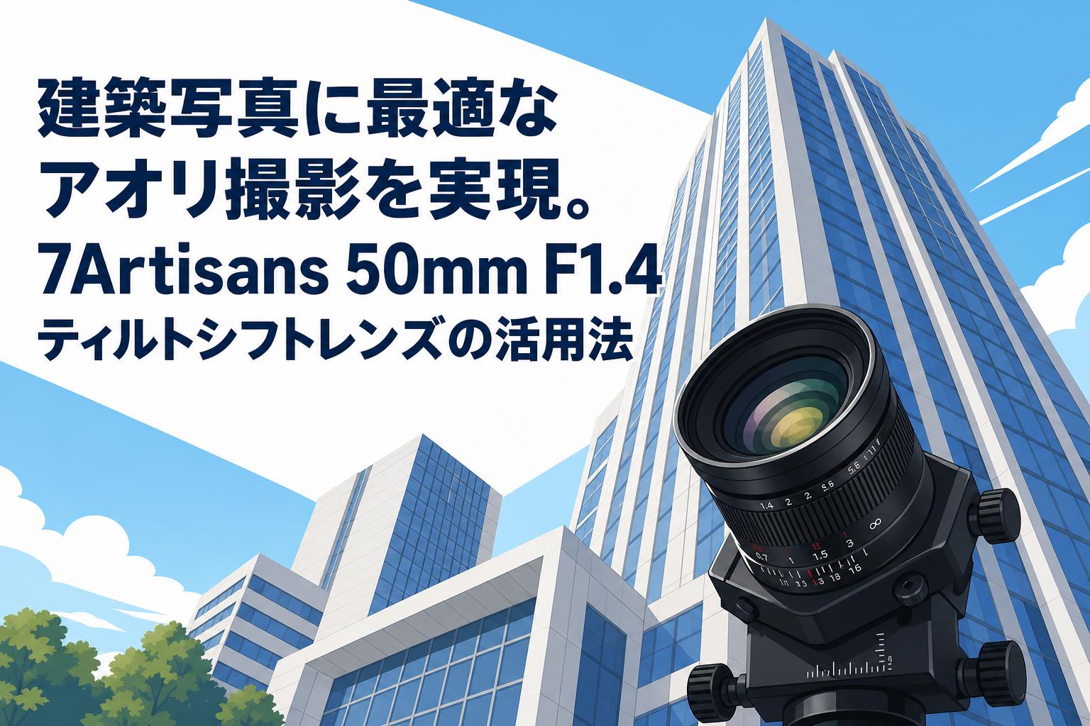 建築写真に最適なアオリ撮影を実現。7Artisans 50mm F1.4 ティルトシフトレンズの活用法