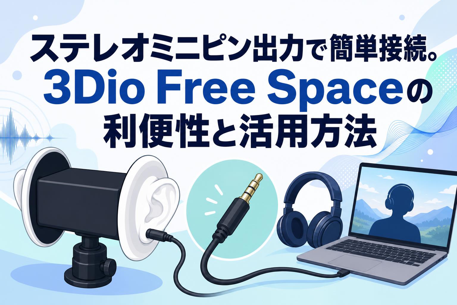 ステレオミニピン出力で簡単接続。3Dio Free Spaceの利便性と活用方法