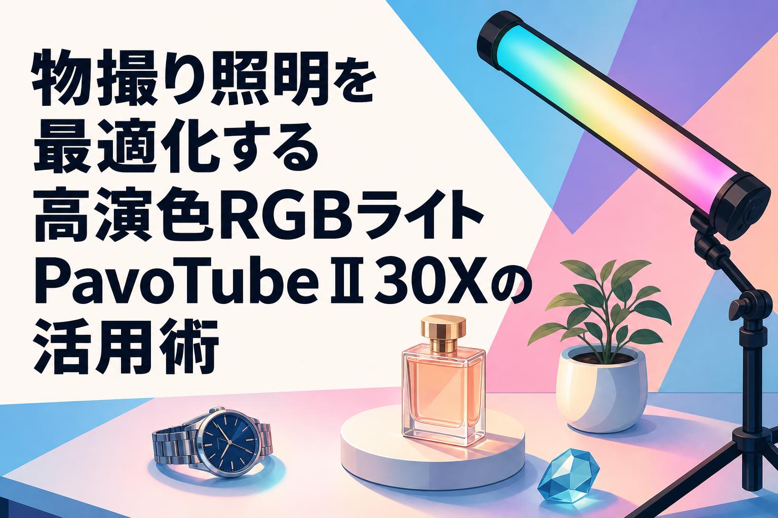 物撮り照明を最適化する高演色RGBライトPavoTube II 30Xの活用術