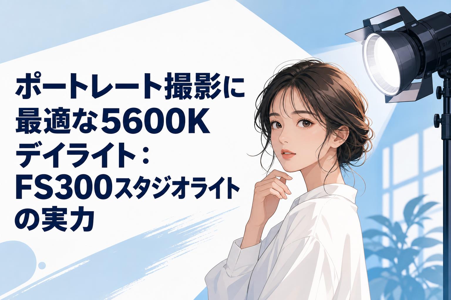 ポートレート撮影に最適な5600Kデイライト：FS300スタジオライトの実力