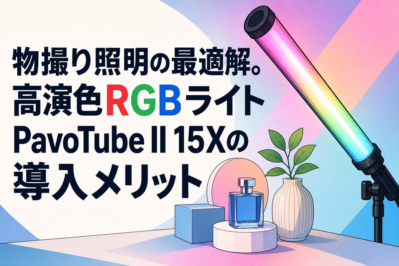 物撮り照明の最適解。高演色RGBライトPavoTube II 15Xの導入メリット
