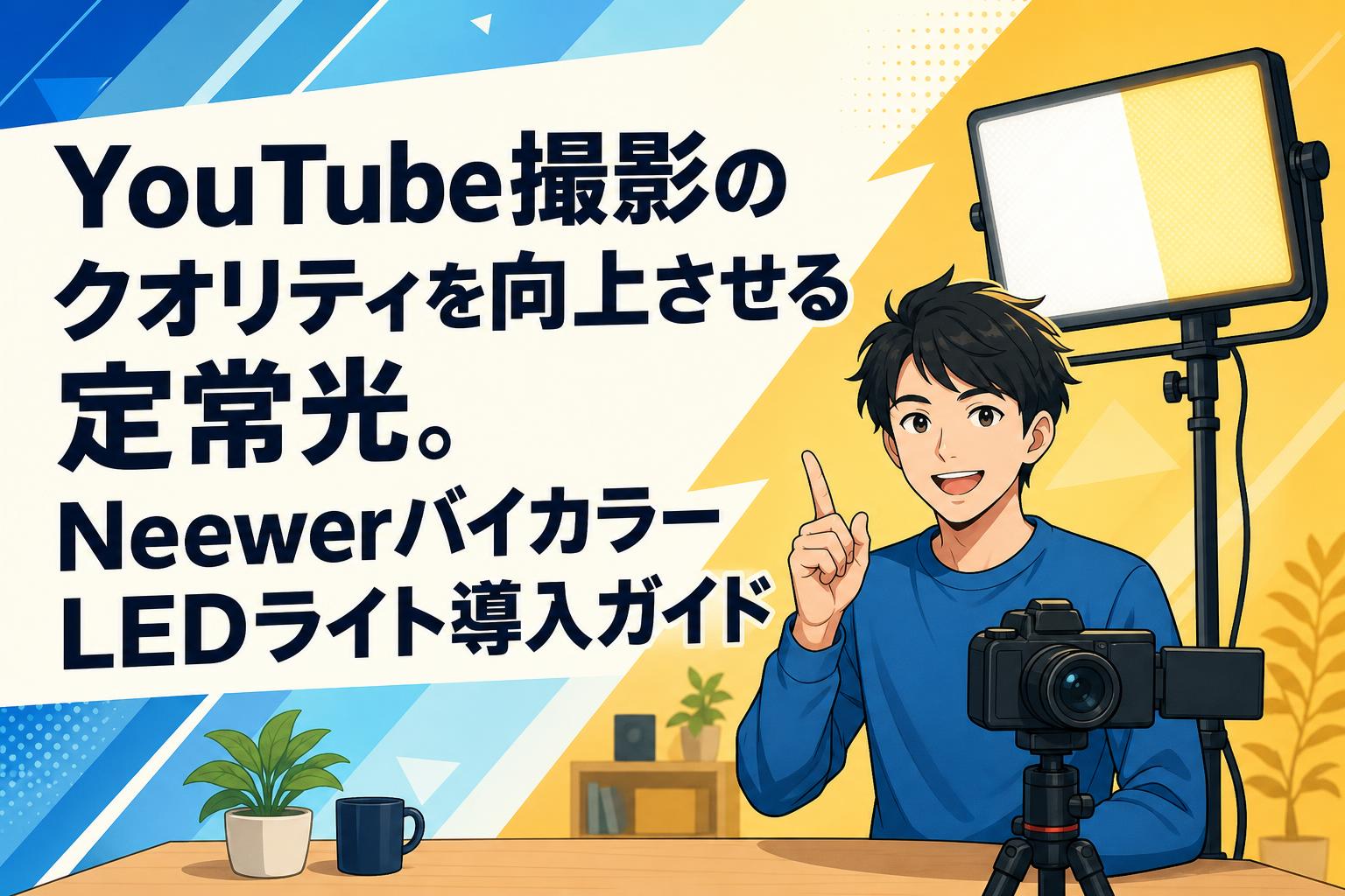 YouTube撮影のクオリティを向上させる定常光。NeewerバイカラーLEDライト導入ガイド