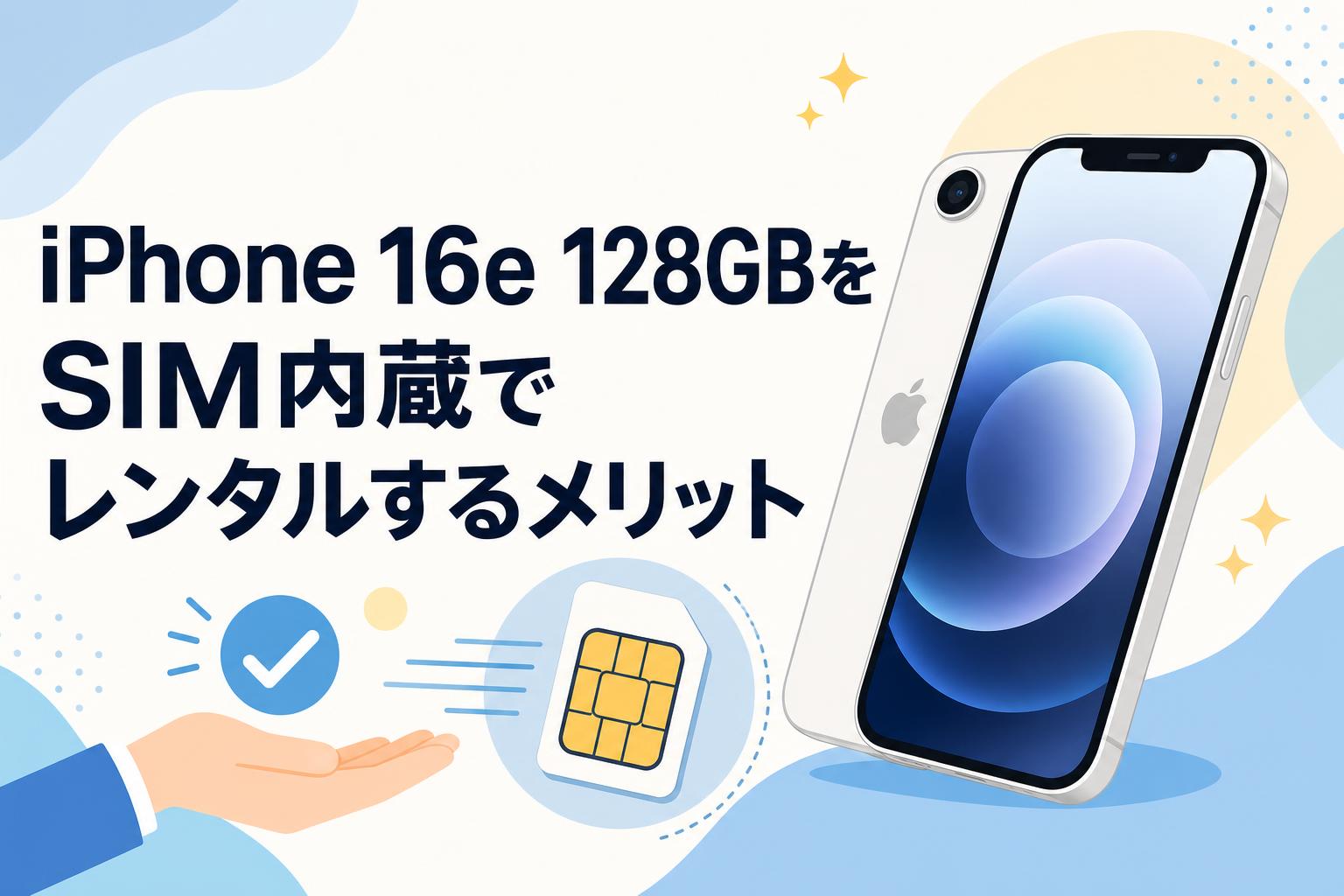 iPhone 16e 128GBをSIM内蔵でレンタルするメリット