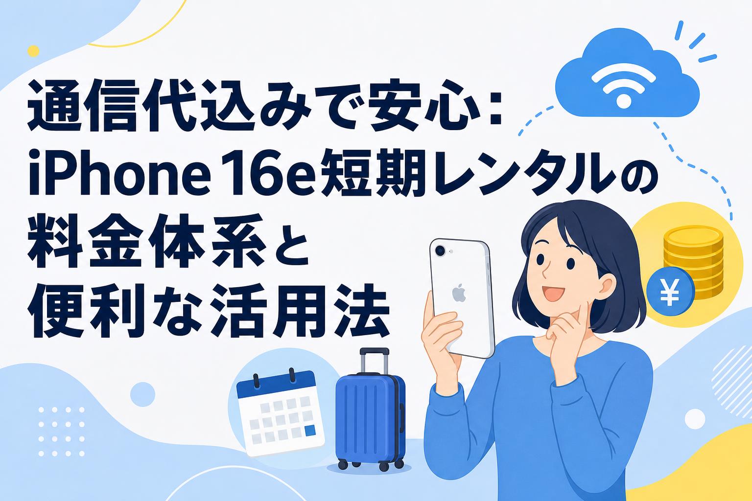 通信代込みで安心：iPhone 16e短期レンタルの料金体系と便利な活用法