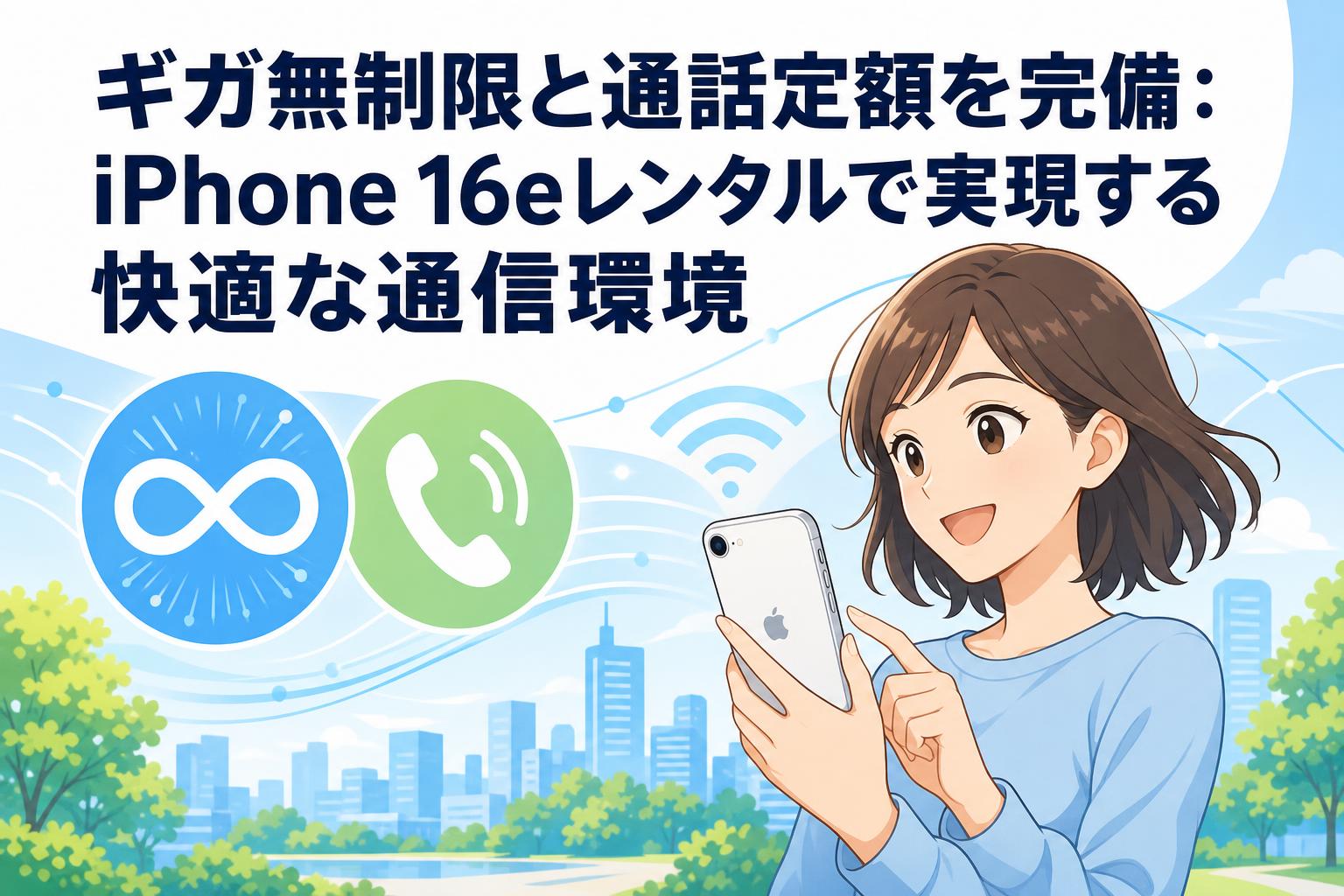 ギガ無制限と通話定額を完備：iPhone 16eレンタルで実現する快適な通信環境