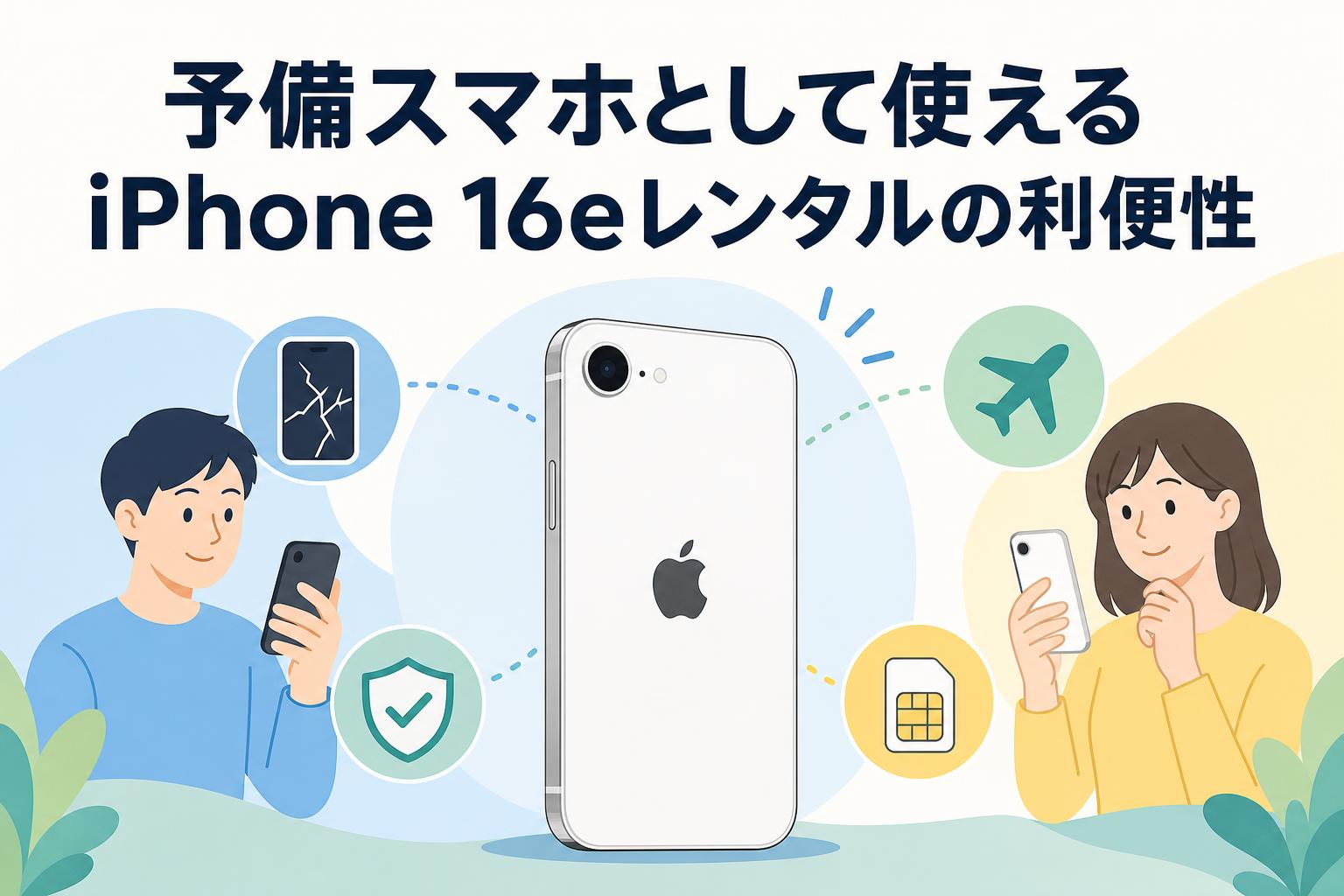 予備スマホとして使えるiPhone 16eレンタルの利便性
