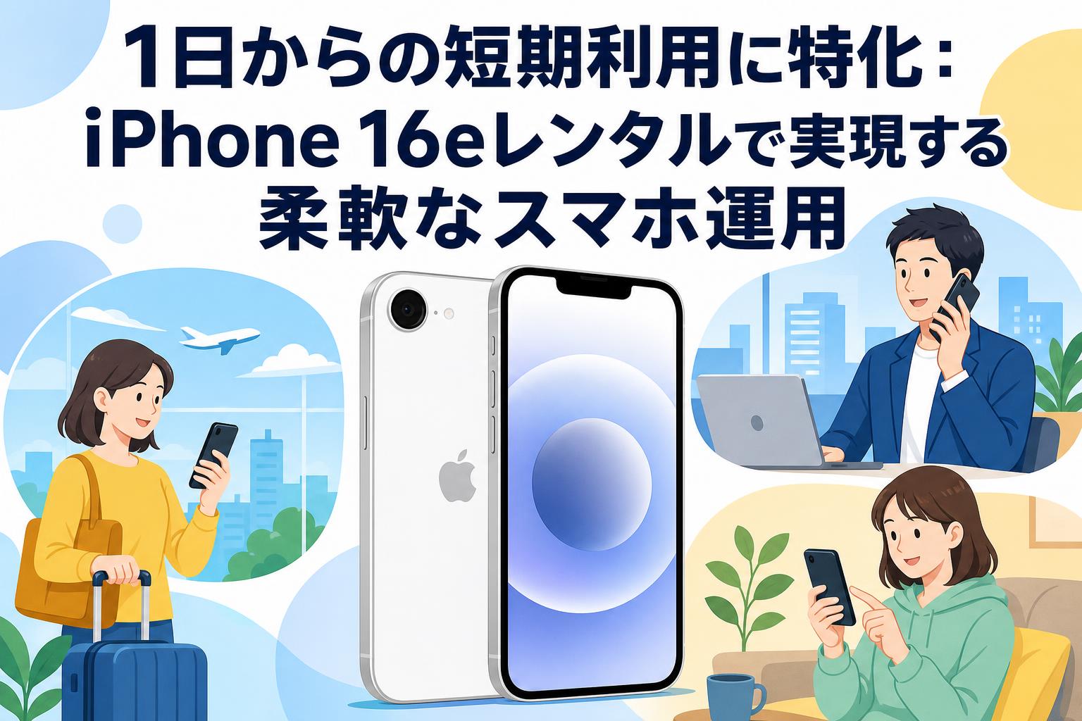 1日からの短期利用に特化：iPhone 16eレンタルで実現する柔軟なスマホ運用