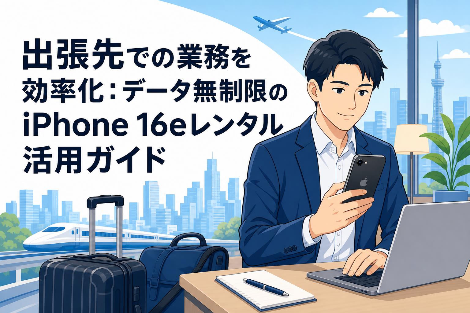 出張先での業務を効率化：データ無制限のiPhone 16eレンタル活用ガイド