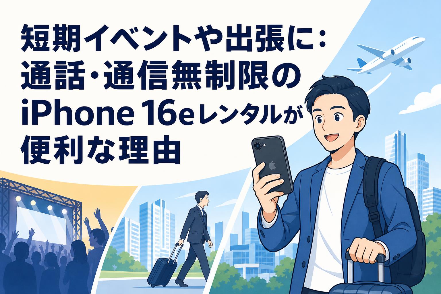 短期イベントや出張に：通話・通信無制限のiPhone 16eレンタルが便利な理由