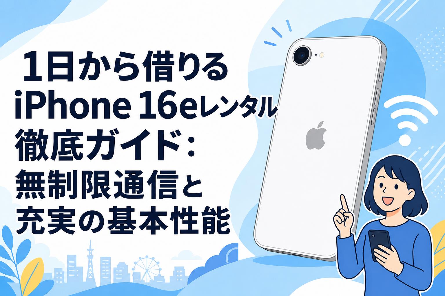 1日から借りるiPhone 16eレンタル徹底ガイド：無制限通信と充実の基本性能
