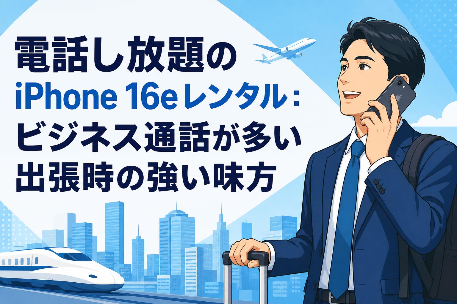 電話し放題のiPhone 16eレンタル：ビジネス通話が多い出張時の強い味方
