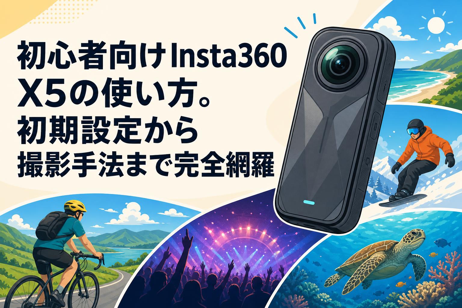 初心者向けInsta360 X5の使い方。初期設定から撮影手法まで完全網羅