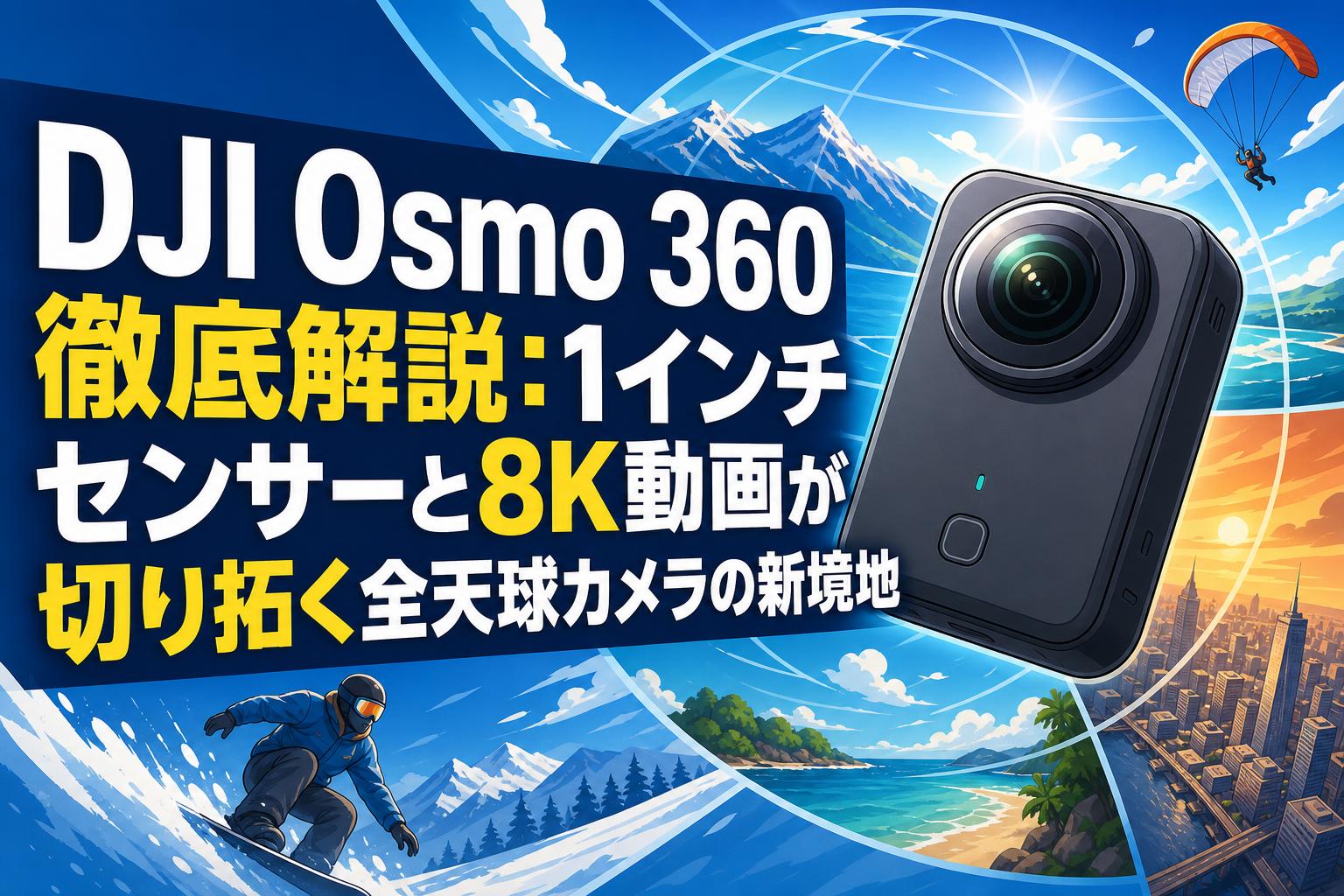DJI Osmo 360徹底解説：1インチセンサーと8K動画が切り拓く全天球カメラの新境地